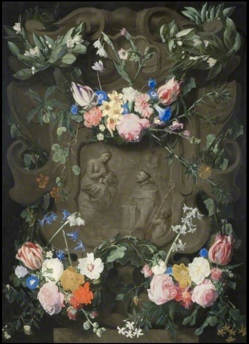 24-Daniel Seghers-Il miracolo di san bernardo in una ghirlanda di fiori