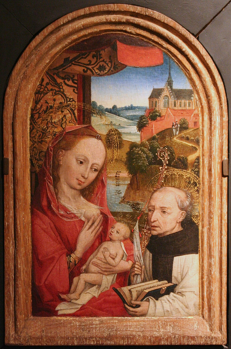 5-Scuola fiamminga-La Vergine col Bambino e san bernardo