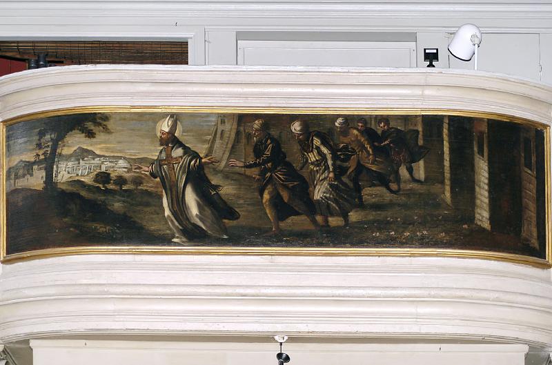17 Colonna M. sec. XVI, Dipinto con San Cassiano inseguito beweb