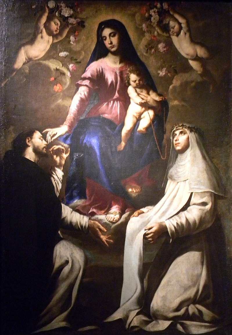 20 Madonna del Rosario e santi Domenico e Caterina di Andrea Vaccaro Museo diocesano di Napoli