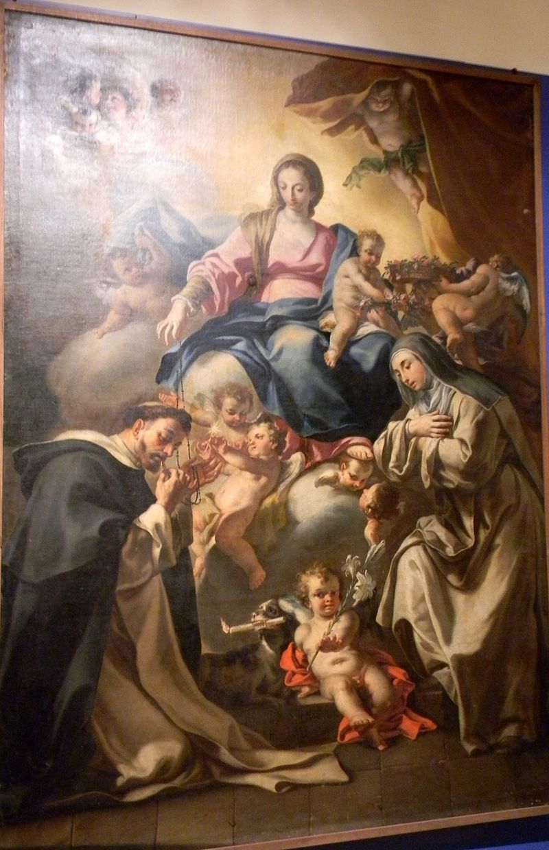 21 Madonna del Rosario e Santi Domenico e Rosa di Evangelista Schiano Museo diocesano di Napoli