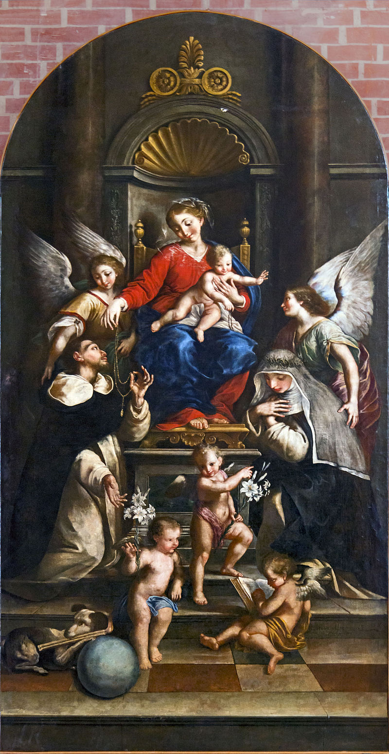 23 Basilica dei San Zanipolo in Venezia. Cappella della Trinità San Domenico riceve il Rosario con Caterina da Siena di Lorenzo Gramiccia