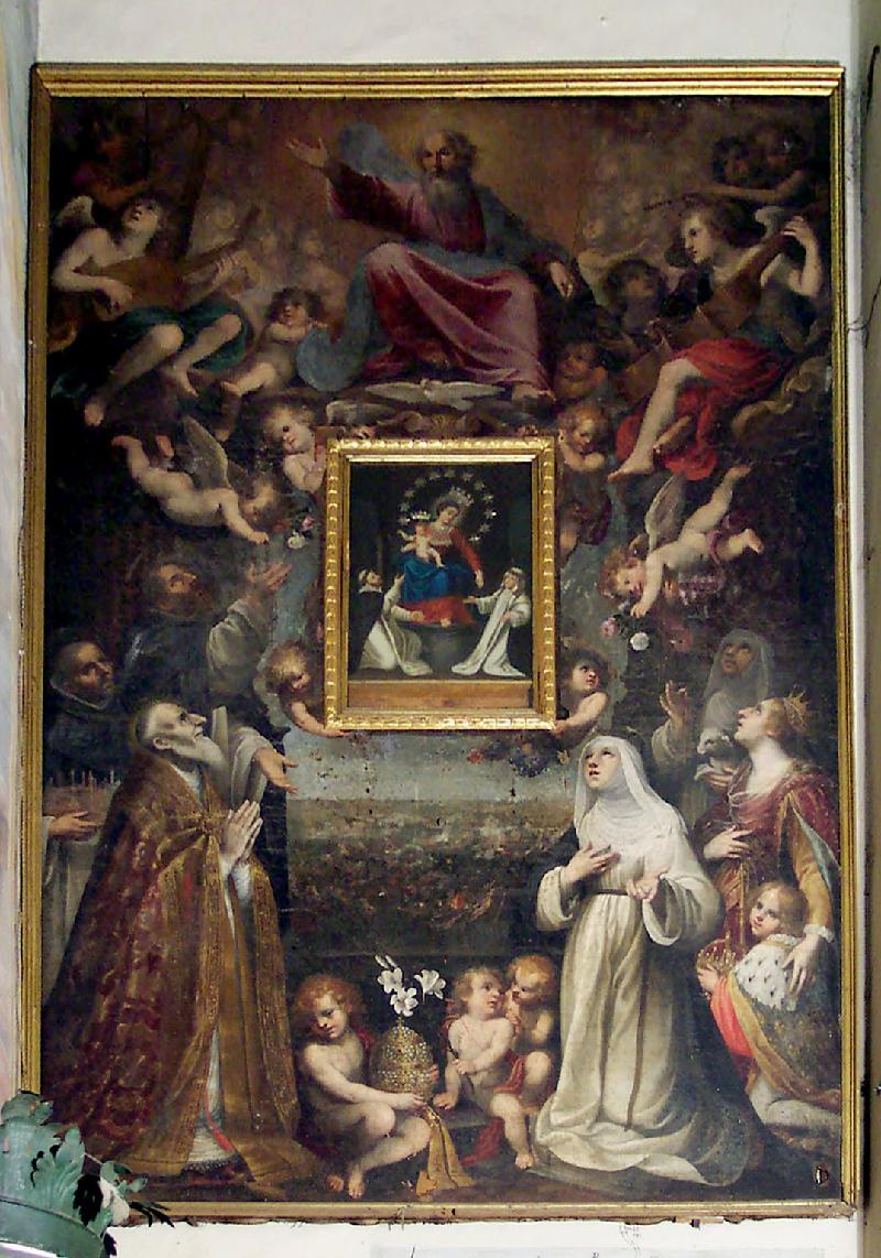 34 Petrazzi A. inizio sec. XVII, Dio Padre benedicente e santi in adorazione beweb
