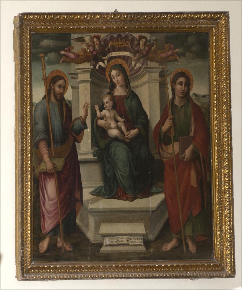 19-Zacchia di Antonio (1546), Dipinto della Madonna tra SS. Giacomo e Filippo-beweb