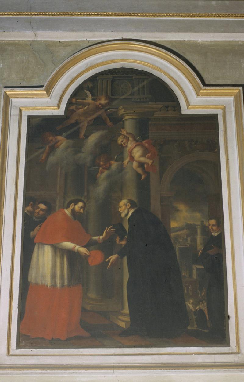 24-Bianchi F. sec. XVII, San Filippo Neri incontra San Carlo Borromeo-beweb