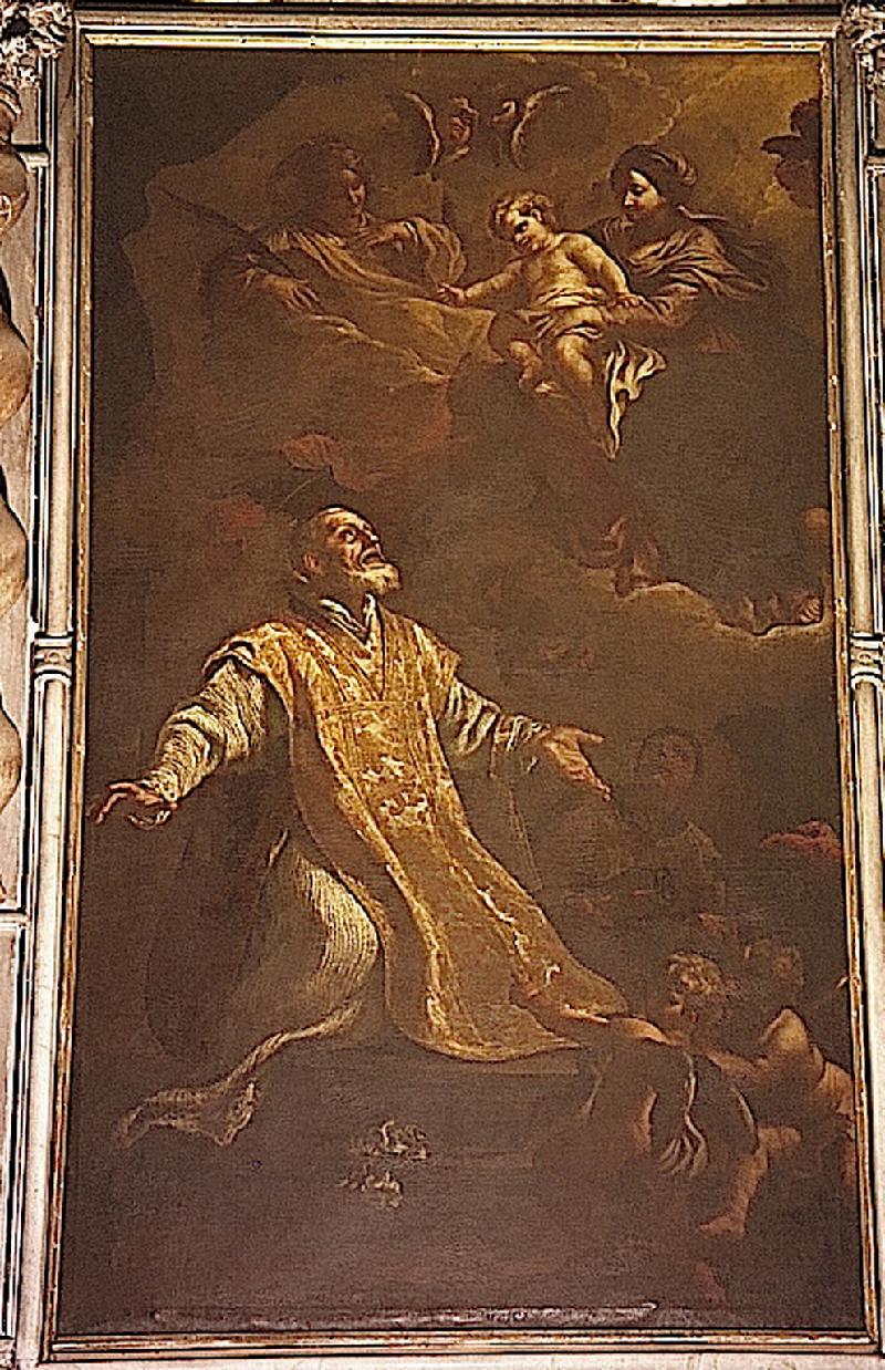 29-Assereto G. sec. XVII, San Filippo Neri ha la visione della Madonna-beweb