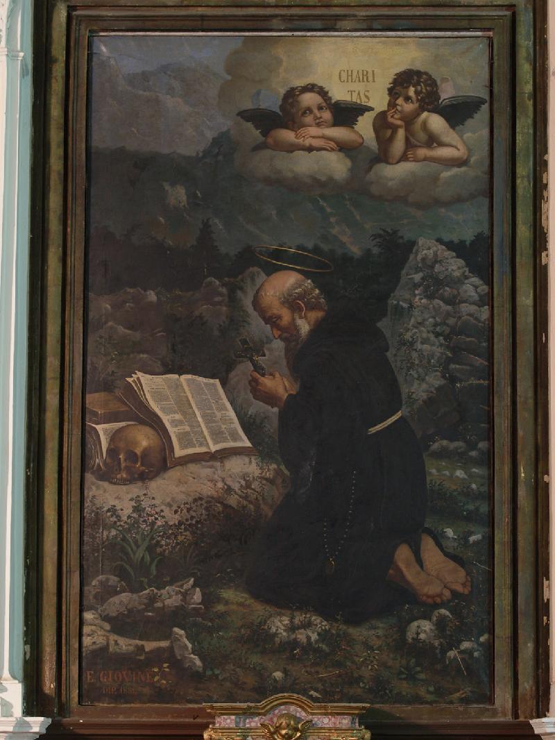 24 Giovine (1881), Dipinto con San Francesco da Paola in preghiera beweb