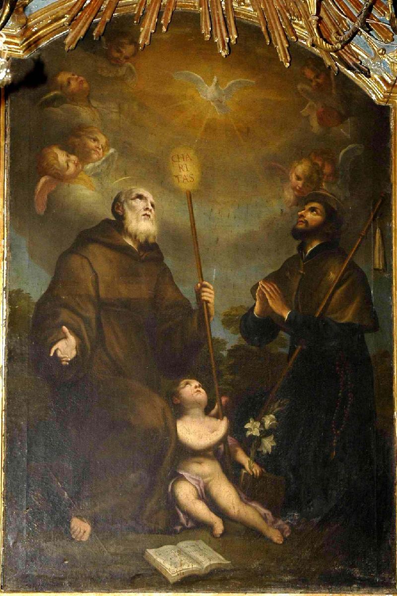 29 Scuola ligure sec. XVIII, San Francesco da Paola e San Rocco beweb