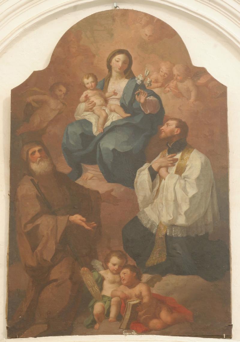 48 Bottega siciliana sec. XVIII, Madonna con San Francesco di Paola e San Gaetano beweb