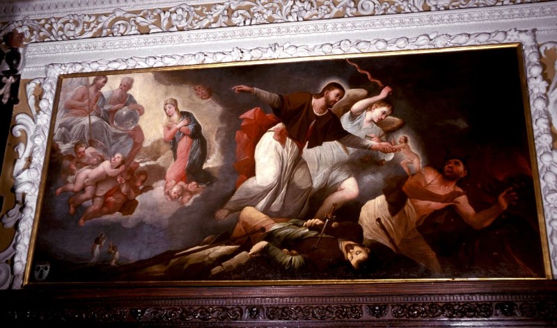 32-Cifrondi A. sec. XVII, S. Giacomo Maggiore salva un'anima-beweb
