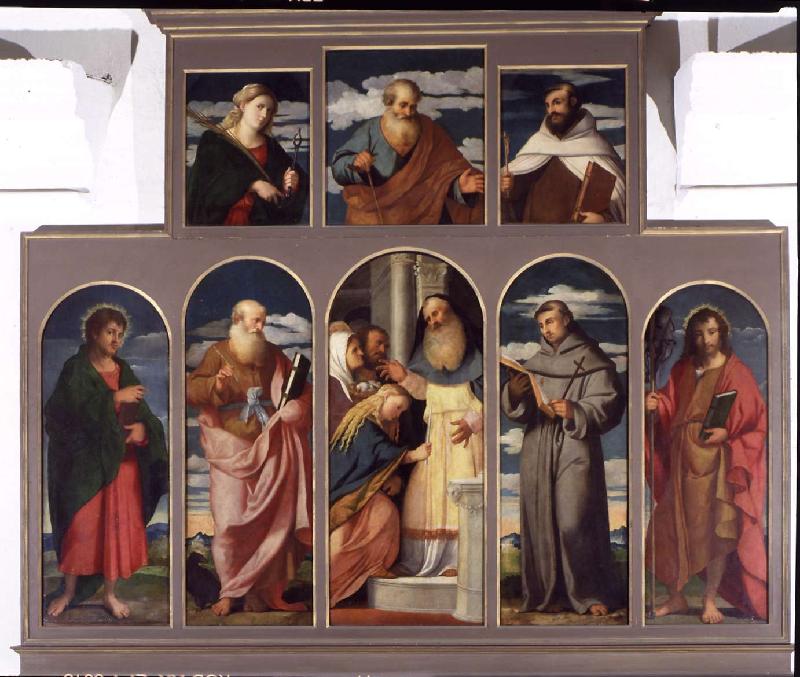 38-Palma il Vecchio sec. XVI, Polittico della Purificazione di Maria-beweb