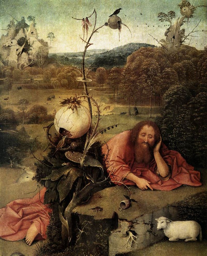 8-Hieronymus Bosch-Giovanni Battista nel deserto-Museo Lázaro Galdiano, Madrid