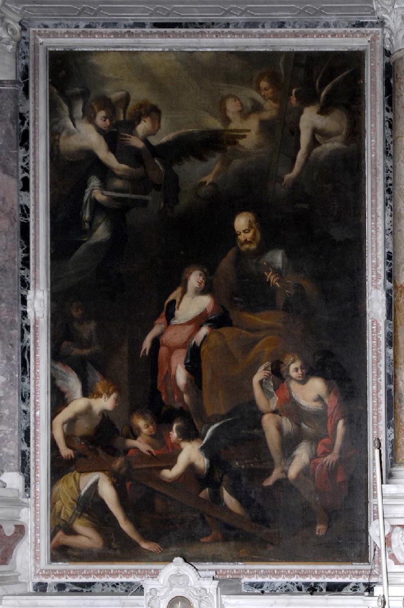 20-Magnasco S. sec. XVII, San Giuseppe con Gesù e i simboli della Passione-beweb