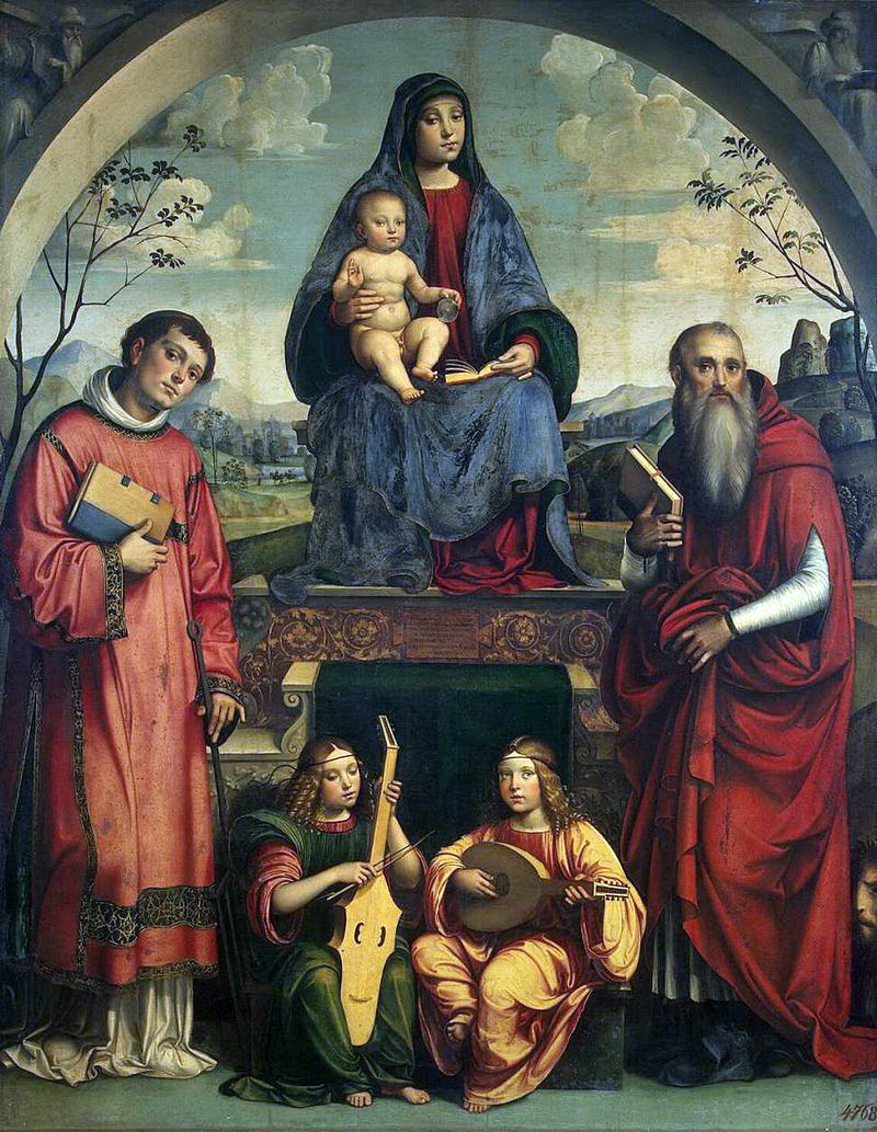 19-Francesco Francia-Madonna col Bambino e i santi Lorenzo e Girolamo