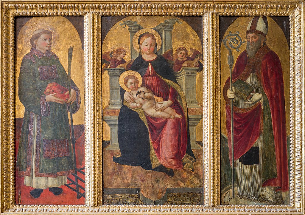 2-Paolo da Caylina il Vecchio-Madonna col Bambino tra i santi Lorenzo e Agostino-sacrestia dei Santi Nazaro e Celso-Brescia
