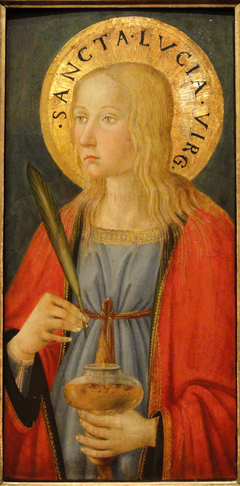 Saint Lucy by Cosimo Rosselli, Florence, c. 1470, tempera on panel San Diego Museum of Art DSC06640