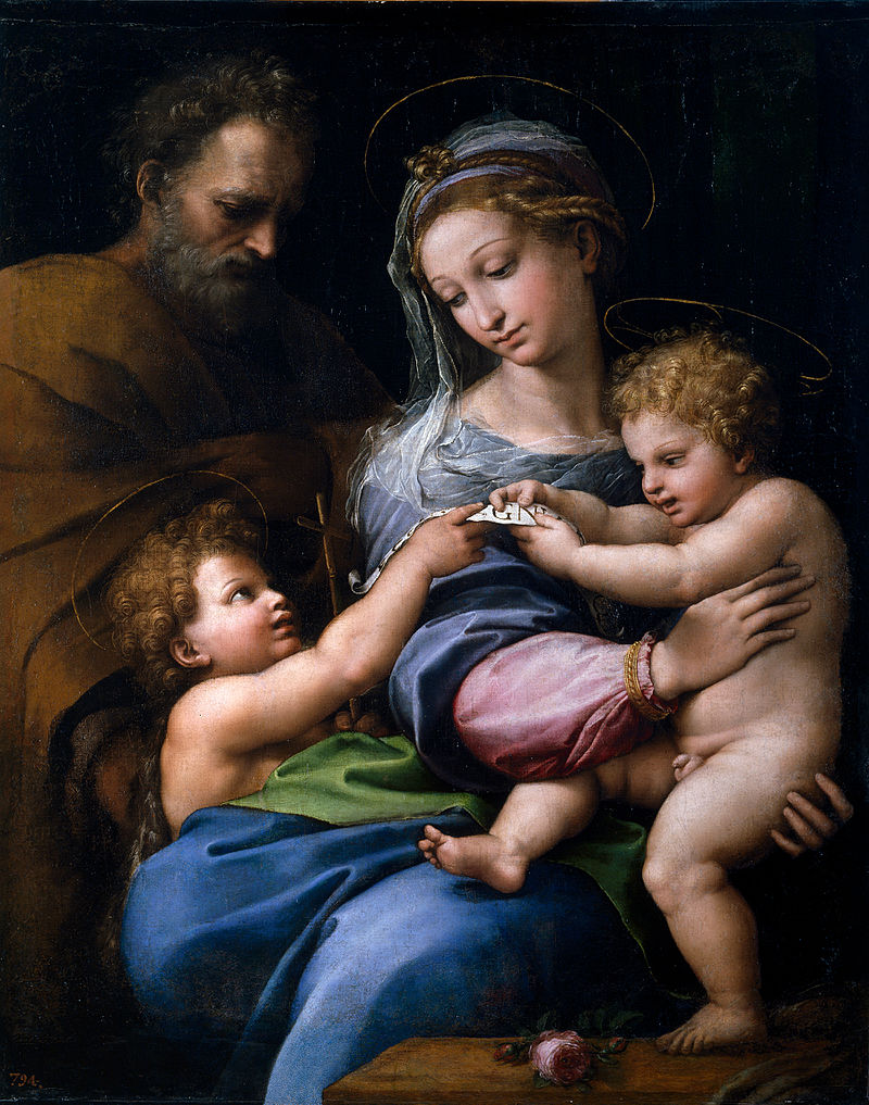 55-Raffaello-Madonna della Rosa 1518-1520. Madrid, Museo del Prado 