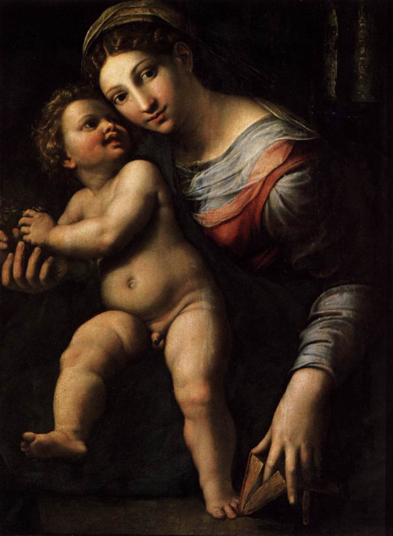 86-Giulio Romano-Virgin with the Child 