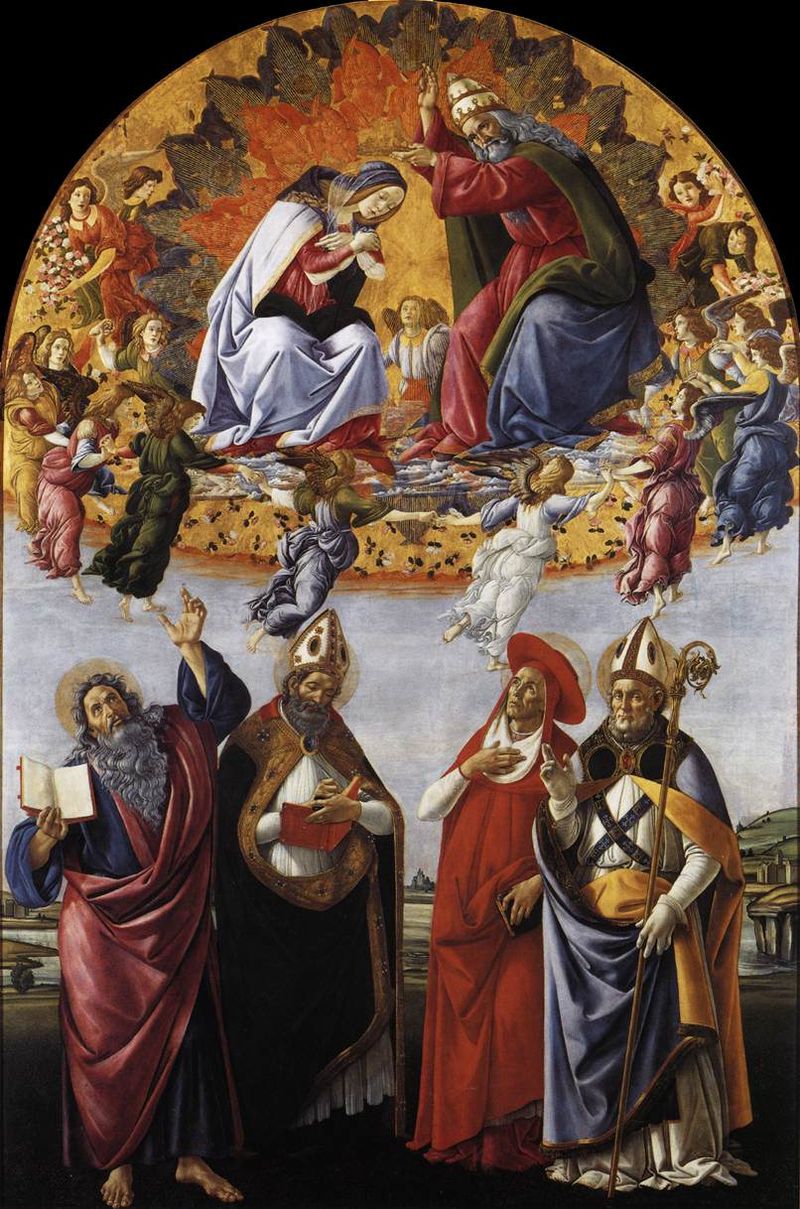 12-Botticelli-Incoronazione di Maria-Uffizi Firenze