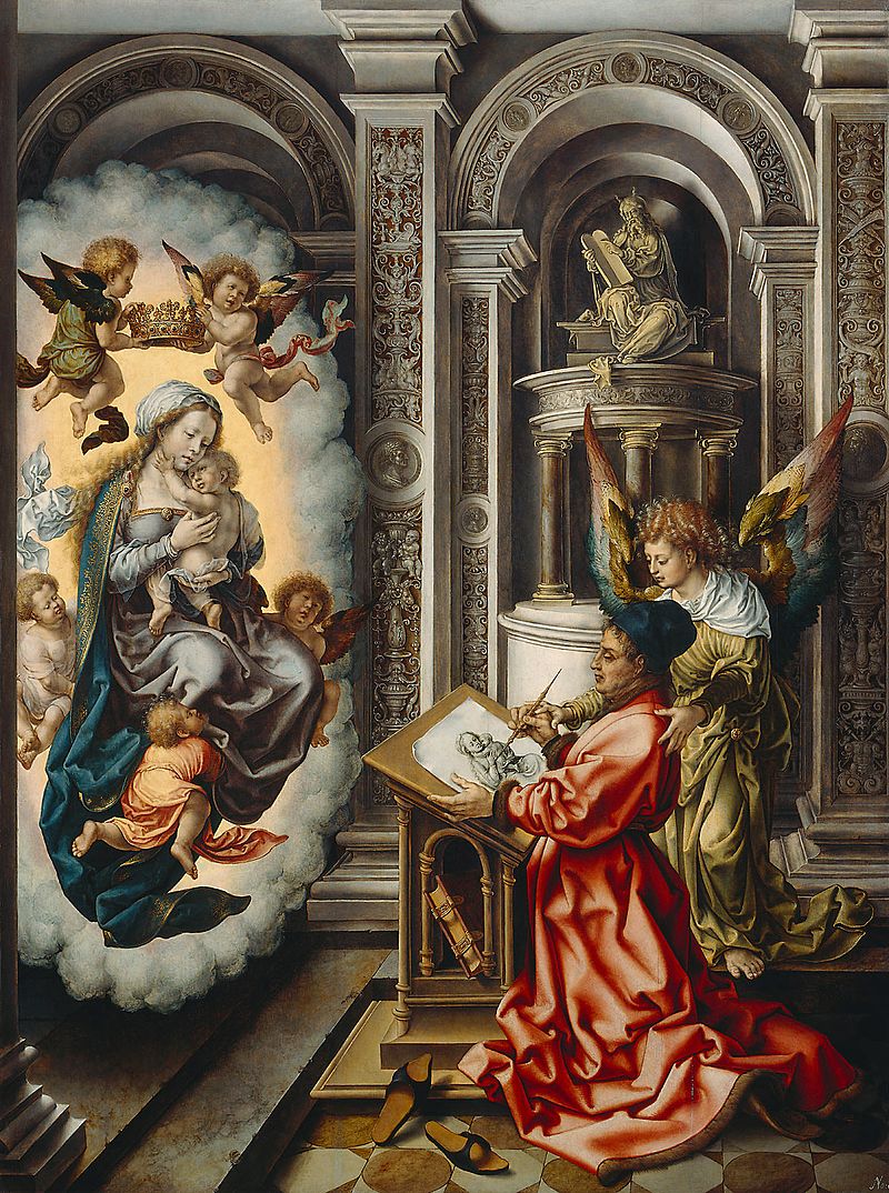 21-Jan Gossaert-Incoronazione della Vergine e san Luca