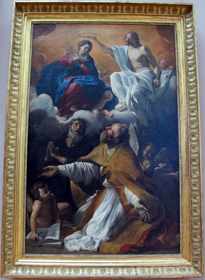 30-Giovanni Lanfranco-Incoronazione di Maria coi santi Agostino e Guglielmo-1616-Métropole du Grand Paris, Île-de-France