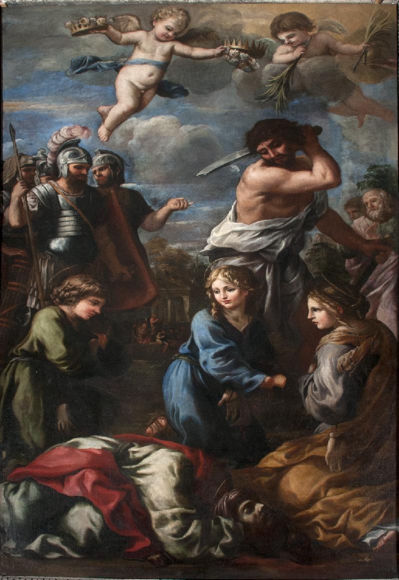 7 Colombo B. sec. XVII, Dipinto del Martirio dei Santi Persiani decapitazione dei santi Marta, Audiface e Abaco beweb