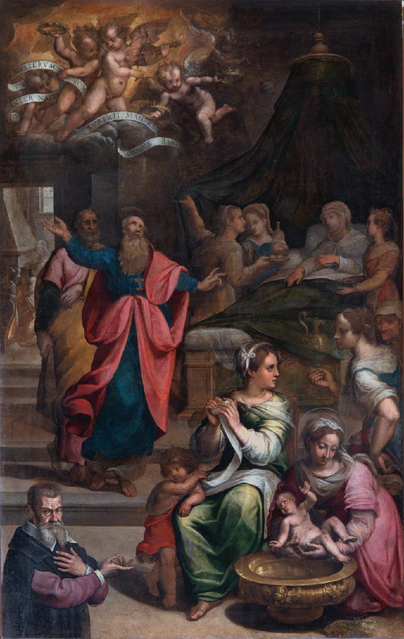 23 Scuola di P. Fontana (1570 ca.), Dipinto Nascita del Battista beweb