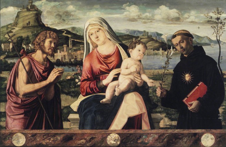 Cima da Conegliano Madonna col Bambino e i santi Nicola da Tolentino e Giovanni Battista