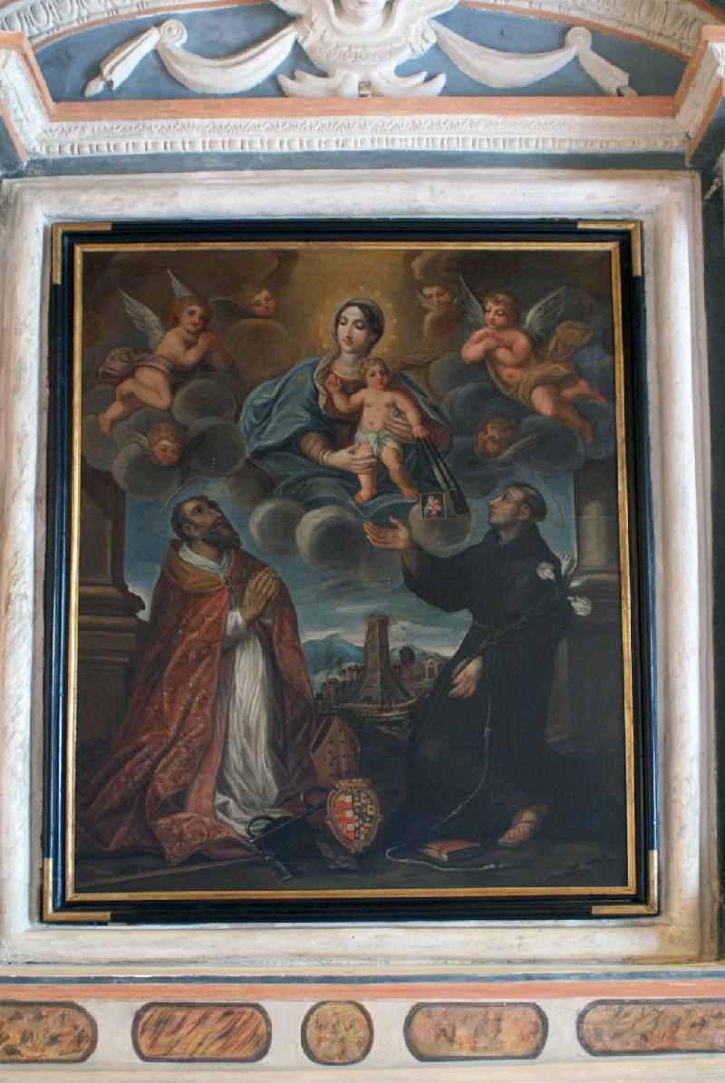4 Bott. senese (1721), Madonna del Carmelo e Santi