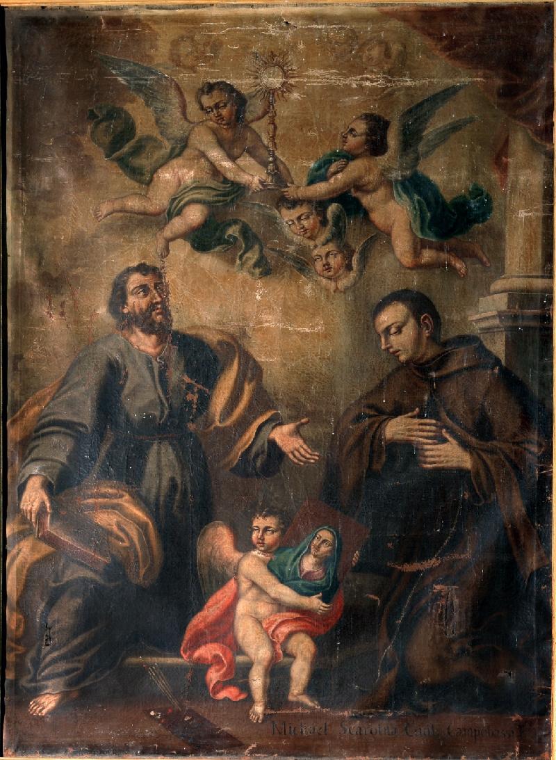 19-Scardina Michele sec. XVIII, San Luca e San Pasquale di Baylon-beweb