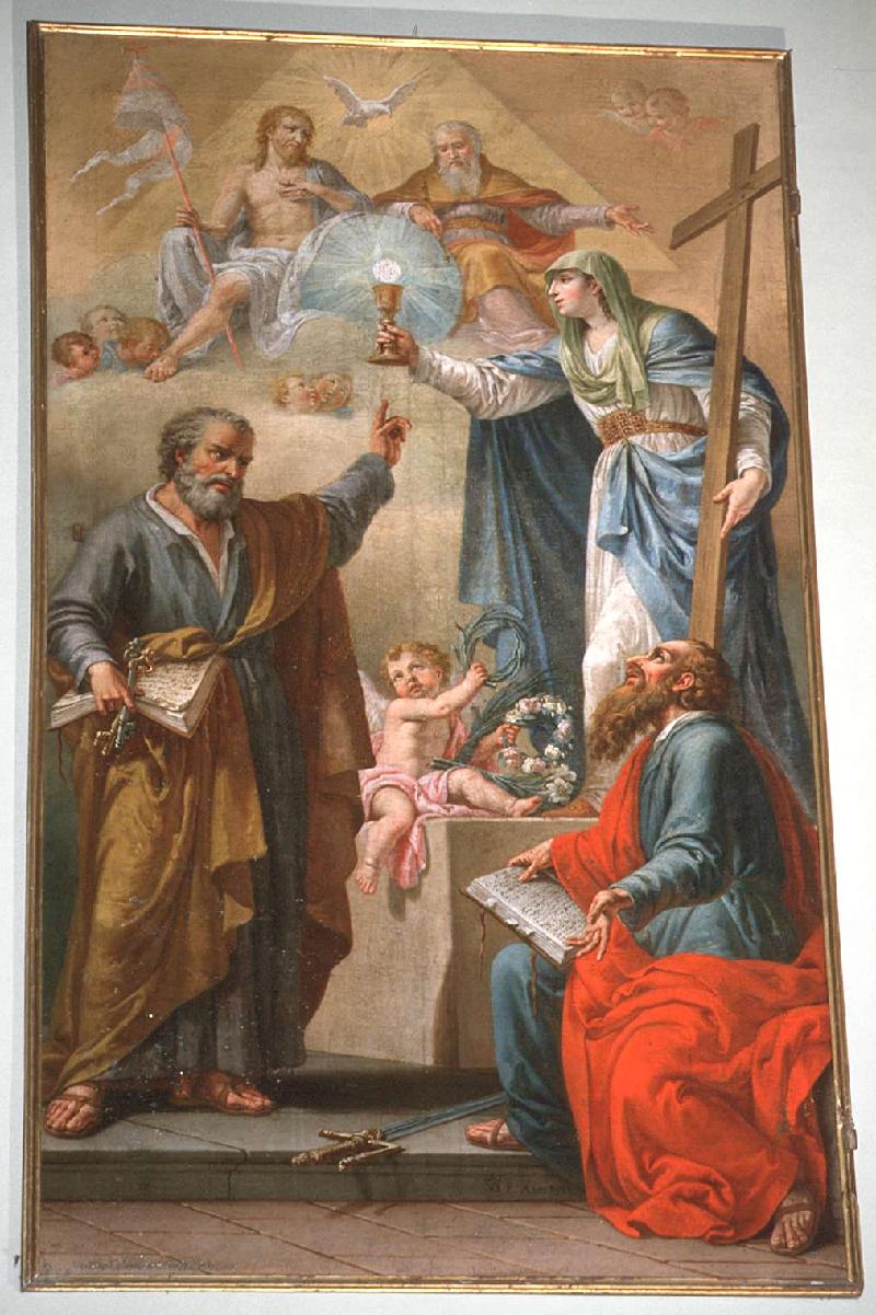 16-Orelli V. A. (1811), Trinità in gloria con S. Pietro e S. Paolo e la Fede-beweb