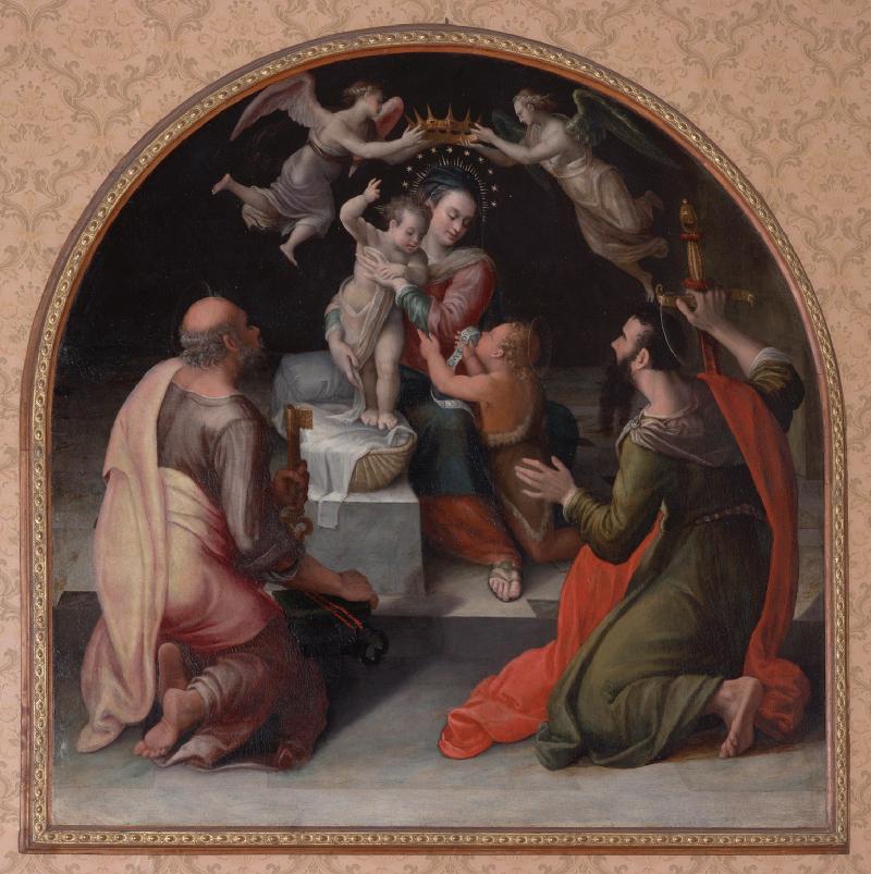 23-Fontana P. sec. XVI, Dipinto Madonna con Bambino e Santi Pietro e Paolo-beweb