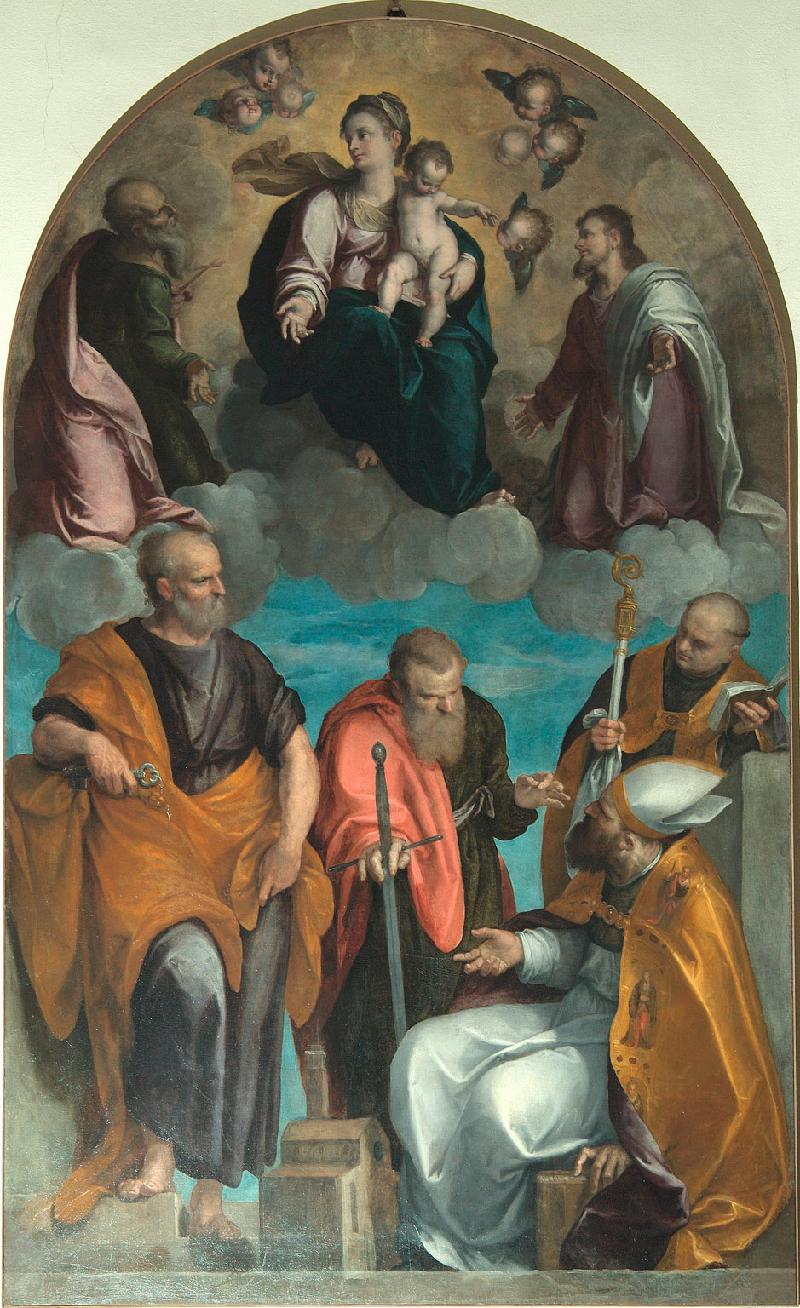 24-Brusasorci F. sec. XVI, Madonna con Gesù Bambino e santi-beweb