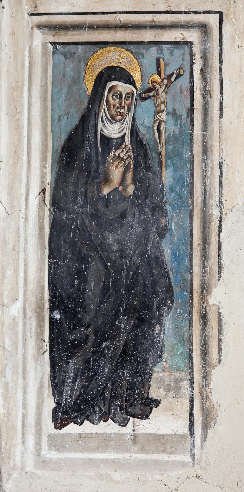 12-Ambito signorelliano (1495), Santa Rita da Cascia affrescata in intradosso-beweb