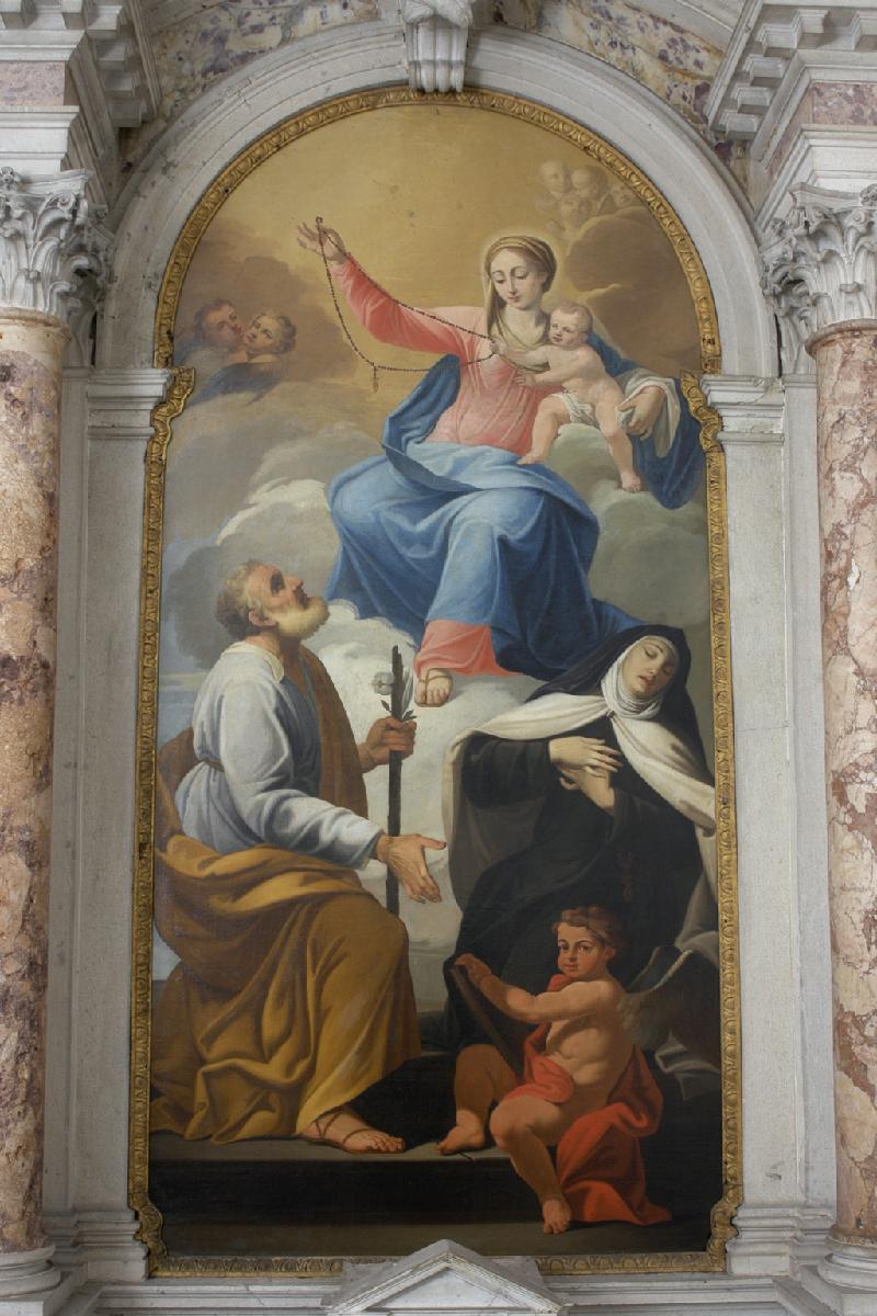 18-Tantin P. sec. XVIII, Madonna del rosario con Santa Rita e San Giuseppe-beweb