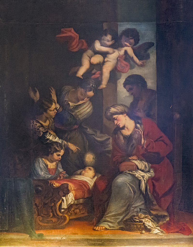 7 Basilica dei San Zanipolo in Venezia Nascita di Santa Rosa da Lima; Olio su tela di Francesco Zanella