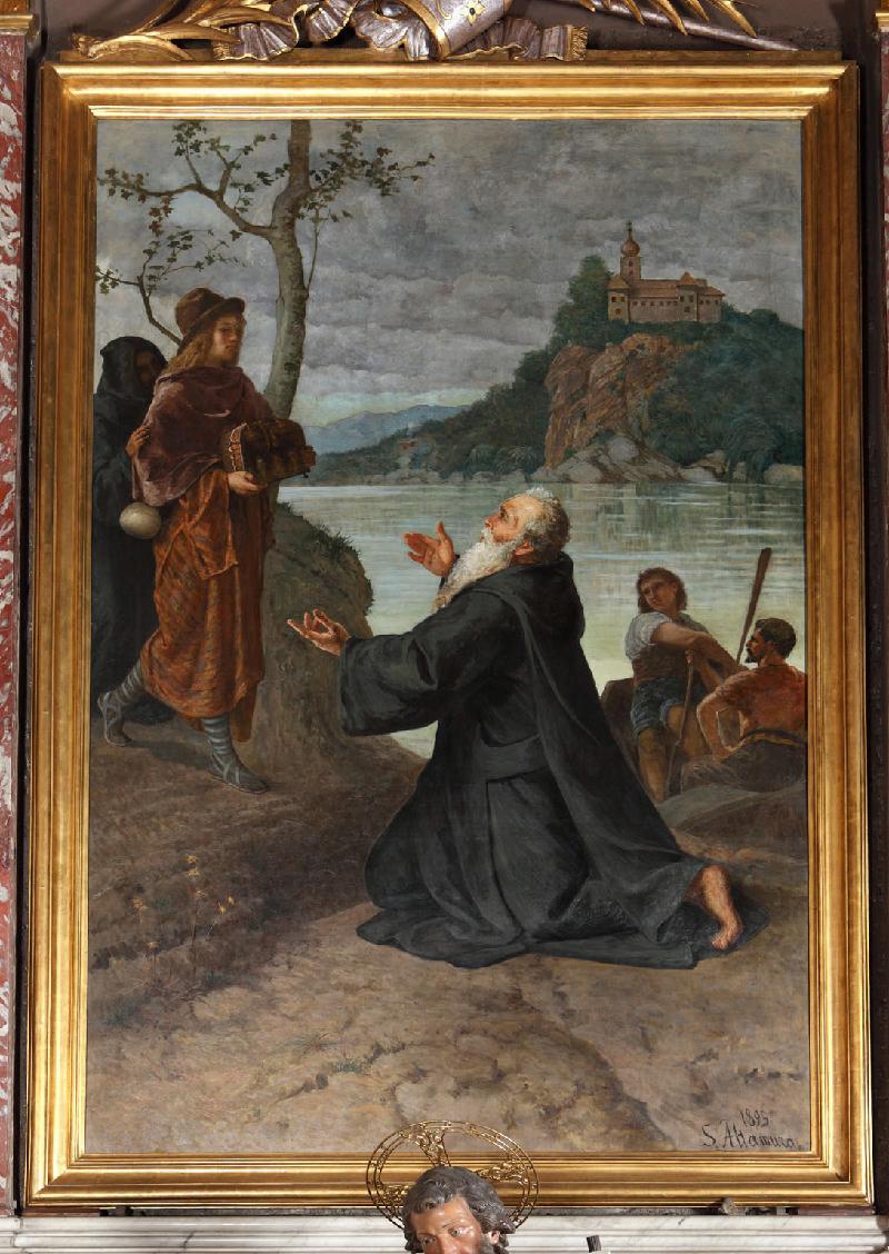 Altamura F.S. (1895), San Severino in atto di ricevere le reliquie beweb