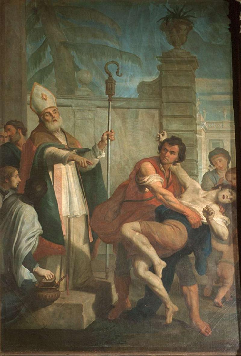16-Rotari P. sec. XVIII, Sant'Ubaldo guarisce un'indemoniata-beweb