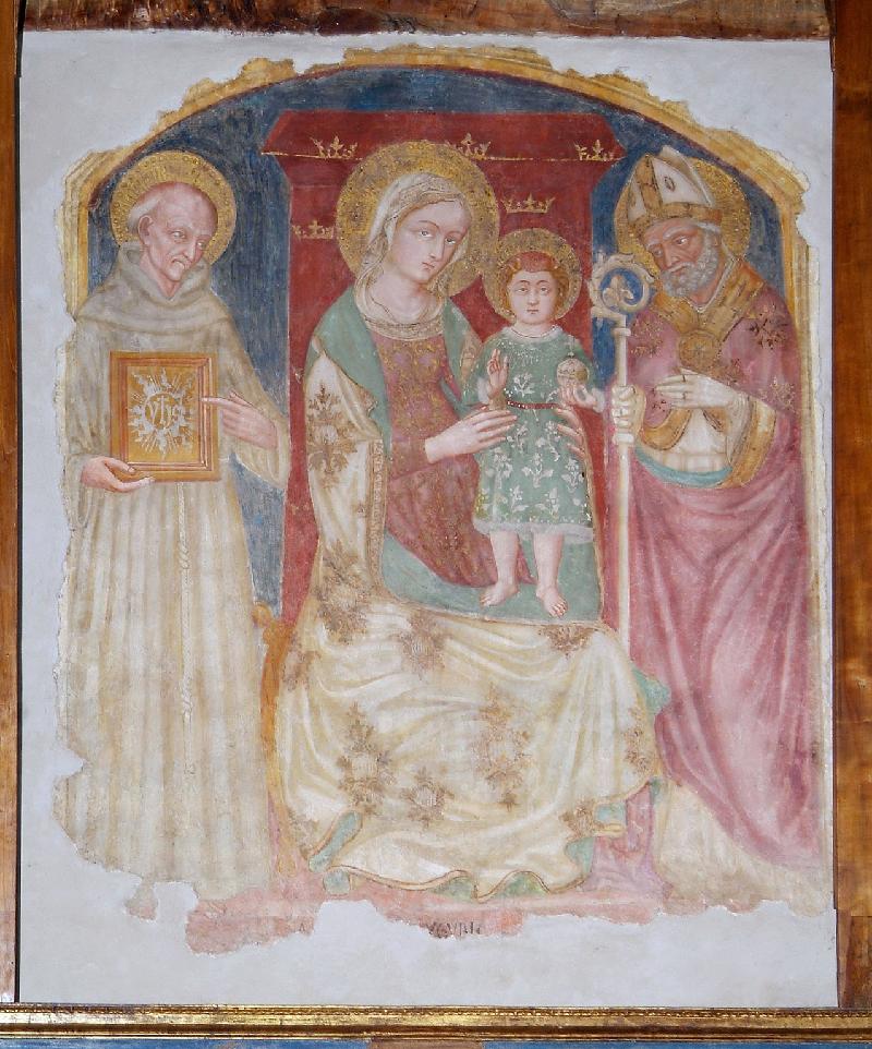 24-Bedi Jacopo sec. XV, Madonna col Bambino e i santi Bernardino da Siena e Ubaldo-beweb