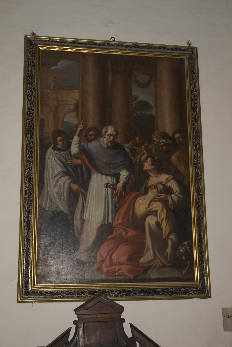 27-Cerchia di Lanfranco G. sec. XVII, Sant'Ubaldo esorcizza un'inferma-beweb