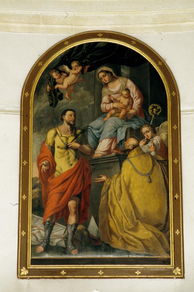 32-Ambito veneto sec. XIX (), Pala della Madonna in trono San Maurizio e S. Ubaldo-beweb